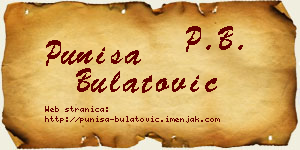 Puniša Bulatović vizit kartica